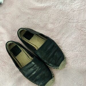 Tory Burch Black Espadrille Flats